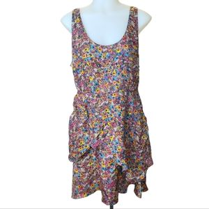 Waverly Grey 100% Floral Silk Dress Size 0